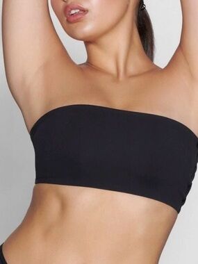 SKIMS Fits Everybody Bandeau Bra Black Strapless w/Strap Plus Size 2X